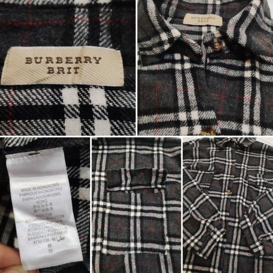 เชิ้ต BURBERRY BRIT🇮🇹🧥ลายเท่ รูปที่ 18