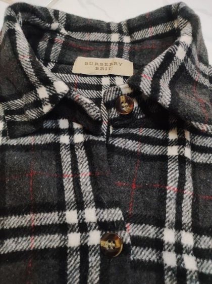 เชิ้ต BURBERRY BRIT🇮🇹🧥ลายเท่ รูปที่ 9