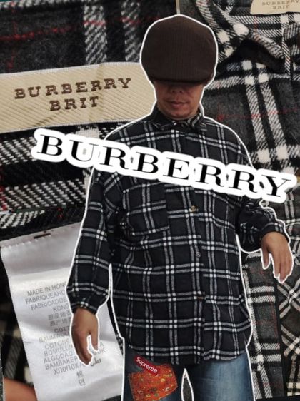 เชิ้ต BURBERRY BRIT🇮🇹🧥ลายเท่