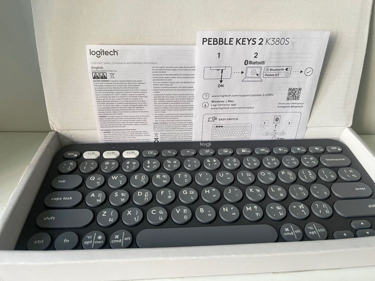 Logitech K380s Pebble Keys2 คีบอร์ดไร้สายเชื่อมต่อได้หลายเครื่องพร้อมกัน รูปที่ 4