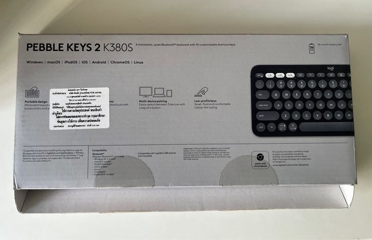 Logitech K380s Pebble Keys2 คีบอร์ดไร้สายเชื่อมต่อได้หลายเครื่องพร้อมกัน รูปที่ 9
