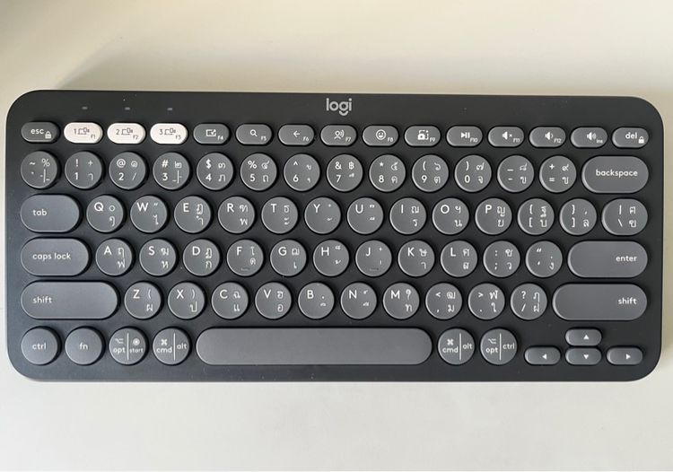 เม้าส์ และคีย์บอร์ด Logitech K380s Pebble Keys2 คีบอร์ดไร้สายเชื่อมต่อได้หลายเครื่องพร้อมกัน