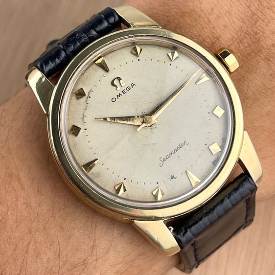 Rare Omega Seamaster Original Dial Manual Winding Gold Cap Jumbo Size รูปที่ 8