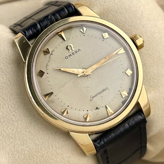 Rare Omega Seamaster Original Dial Manual Winding Gold Cap Jumbo Size รูปที่ 3