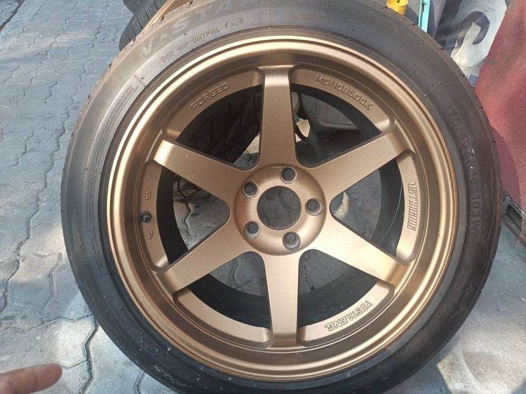 ขายล้อแม็ก หน้า9.5หลัง10.5 พร้อมยาง275-40-18ปี25 สวยกริบไม่มีตำหนิ รูปที่ 8
