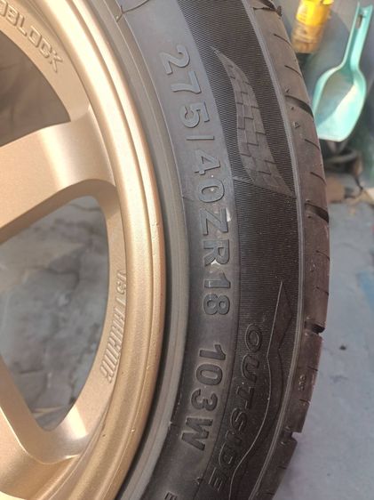 ขายล้อแม็ก หน้า9.5หลัง10.5 พร้อมยาง275-40-18ปี25 สวยกริบไม่มีตำหนิ รูปที่ 5