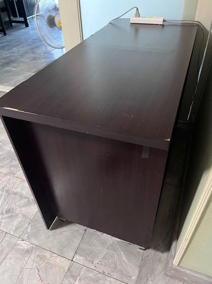 ตู้ไม้สีดำ สำหรับเก็บของ  จัดระเบียบของ และสารพัดประโยชน์ พร้อมบานเปิด-ปิด  รูปที่ 4