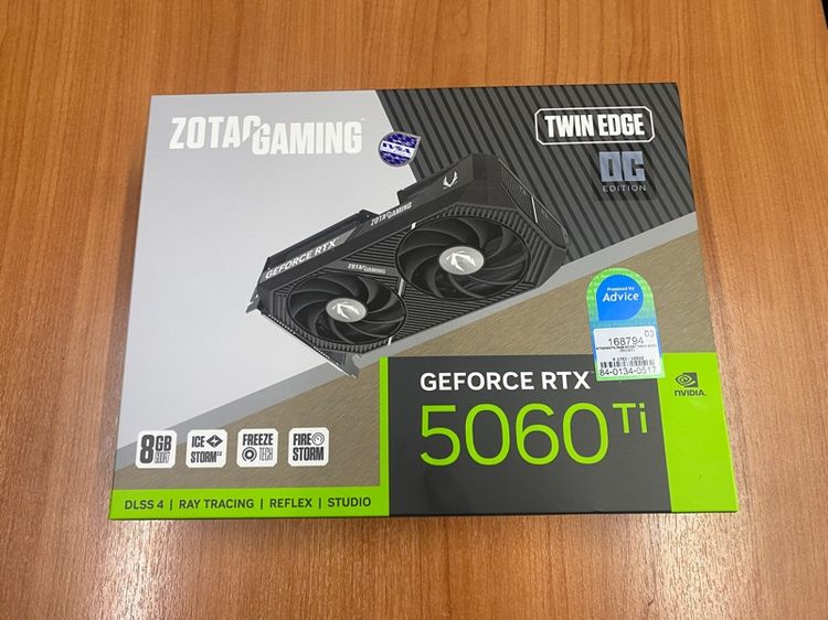ของใหม่ยังไม่แกะกล่อง การ์ดจอ RTX 5060TI 8GB ประกัน advice, svoa 3ปี