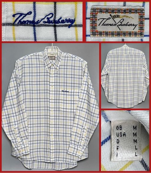 XL แขนยาว ⚠️รุ่นพิเศษ‼️เสื้อเชิ้ต BURBERRY ของแท้ รุ่น Thomas Burberry 