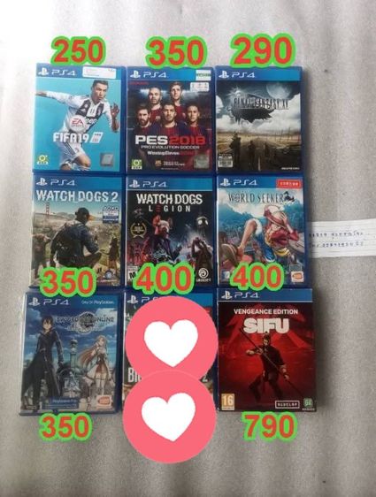 ขายแผ่นเกมPs4 มือ1 มือ2ครับ