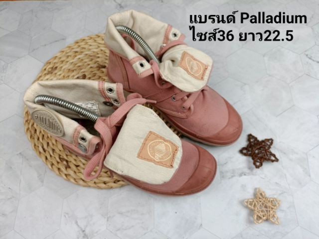 รองเท้าผ้าใบ ชมพู ผ้า UK 4 | EU 36 2/3 | US 5.5 อื่นๆ Palladium แท้มือสอง