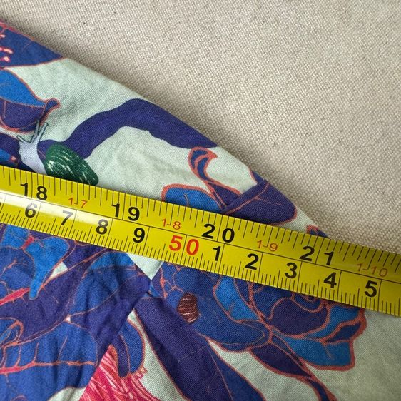 เสื้อฮาวายลายดอก​ David Shepard Hawaii ผ้าต่อลาย Size XL รูปที่ 11