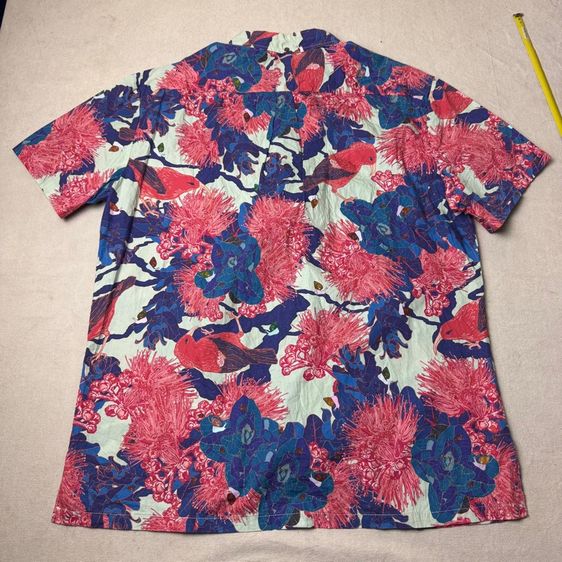 เสื้อฮาวายลายดอก​ David Shepard Hawaii ผ้าต่อลาย Size XL รูปที่ 9