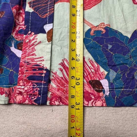 เสื้อฮาวายลายดอก​ David Shepard Hawaii ผ้าต่อลาย Size XL รูปที่ 12