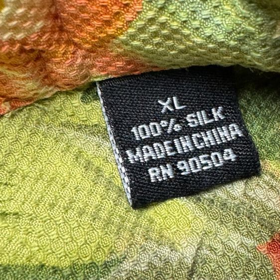 เสื้อฮาวายลายดอก​ Visitor ผ้า Silk Size XL รูปที่ 9