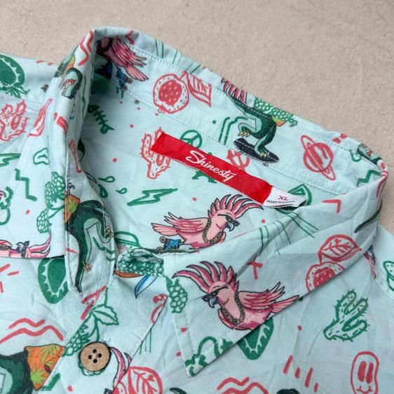 เสื้อฮาวายลายดอก​ Shinesty มีที่ใส่เบียร์​ Size XL​ รูปที่ 6