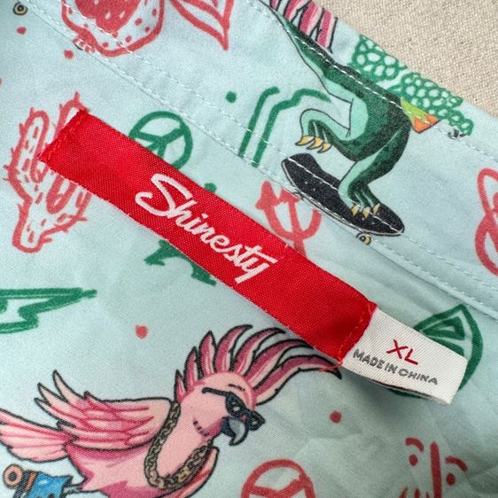 เสื้อฮาวายลายดอก​ Shinesty มีที่ใส่เบียร์​ Size XL​ รูปที่ 7