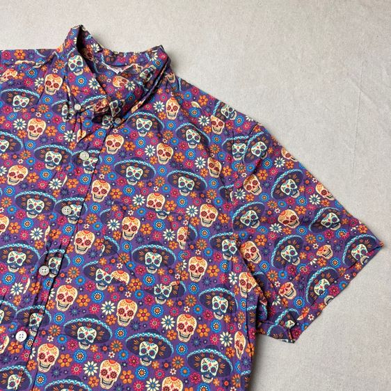 เสื้อฮาวายลายดอก​ KEN LTD ผ้า Cotton Size XL