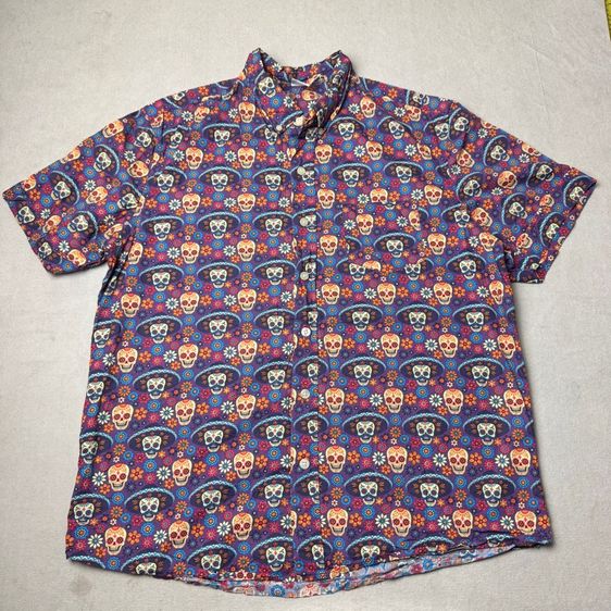 เสื้อฮาวายลายดอก​ KEN LTD ผ้า Cotton Size XL รูปที่ 2