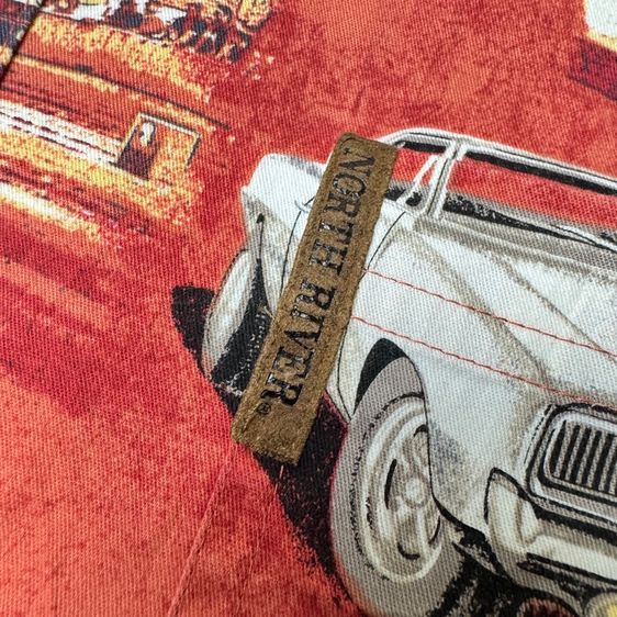 เสื้อ​ North River ผ้า Cotton งานต่อลาย หายาก Size L รูปที่ 6