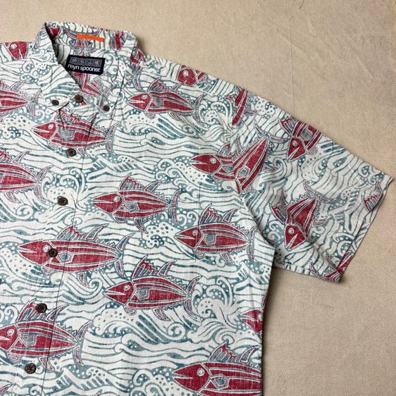 เสื้อฮาวายลายดอก​ Reyn​ Spooner​ Size XL​ รูปที่ 9