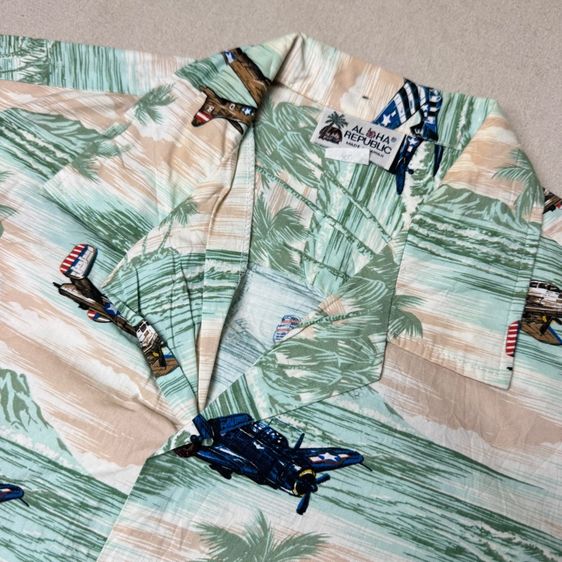 เสื้อฮาวายลายดอก​ Aloha Republic Hawaii 80s-90s ลายหายาก Size XL รูปที่ 4