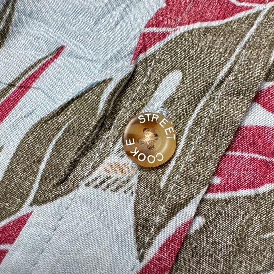 เสื้อฮาวายลายดอก​ Cooke Street ผ้าต่อลาย Size L รูปที่ 7