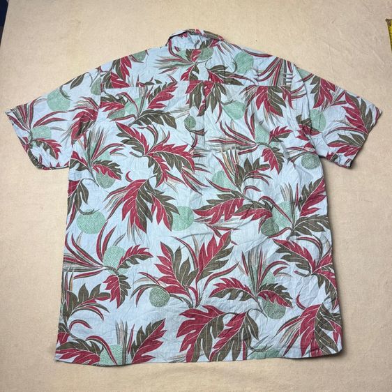 เสื้อฮาวายลายดอก​ Cooke Street ผ้าต่อลาย Size L รูปที่ 8