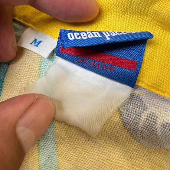 เสื้อฮาวายลายดอก​ OP Ocean Pacific 90s Size M รูปที่ 7