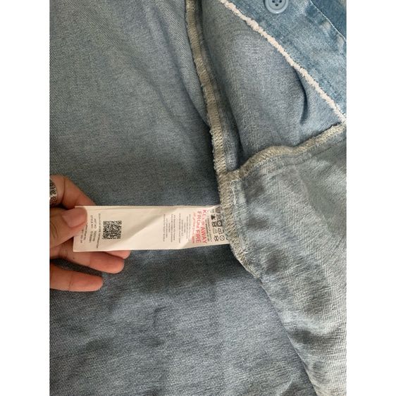 เดรสยีนส์ลายตัดต่อแบรนด์ USA แท้ป้ายห้อย รูปที่ 5