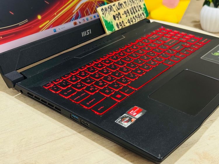  Gaming Ryzen5 Series5 การ์ดจอแยก RX5500M  ,Ram 8G , M.2 Pcle 512G จอ15.6" Full HD 144Hz คีย์บอร์ดไฟ รูปที่ 8