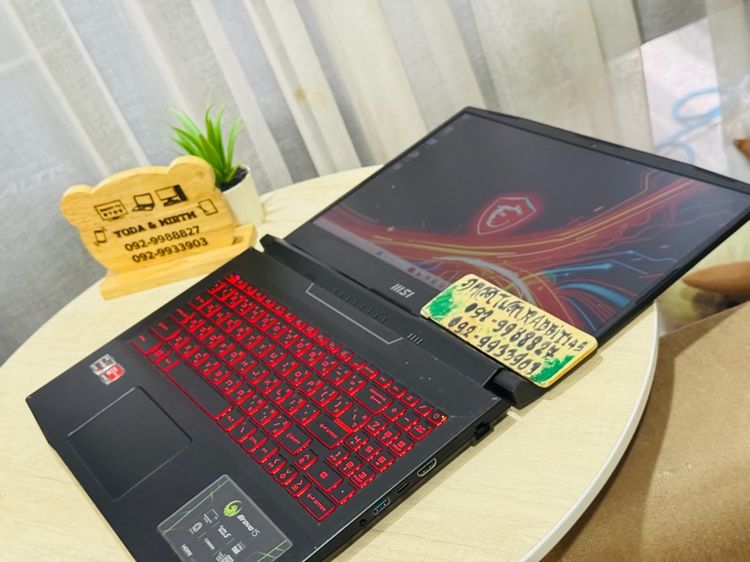  Gaming Ryzen5 Series5 การ์ดจอแยก RX5500M  ,Ram 8G , M.2 Pcle 512G จอ15.6" Full HD 144Hz คีย์บอร์ดไฟ รูปที่ 2