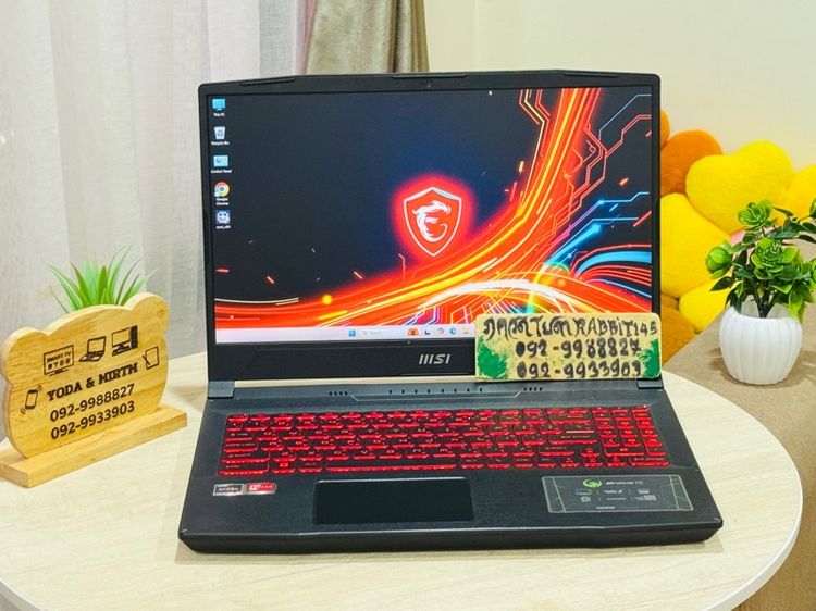  Gaming Ryzen5 Series5 การ์ดจอแยก RX5500M  ,Ram 8G , M.2 Pcle 512G จอ15.6" Full HD 144Hz คีย์บอร์ดไฟ