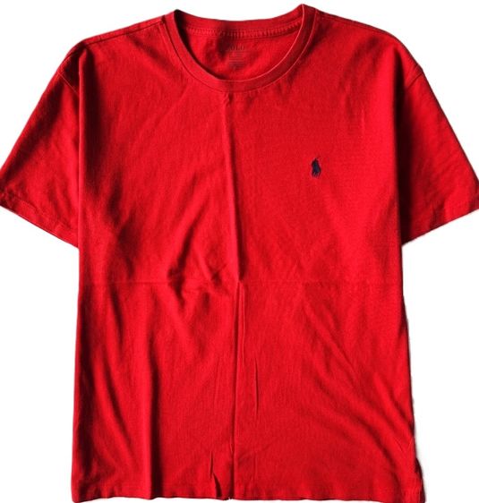 เสื้อทีเชิ้ต EU 44 แดง แขนสั้น Polo Ralph Lauren Crewneck T-Shirt Classic Fit Pony Logo