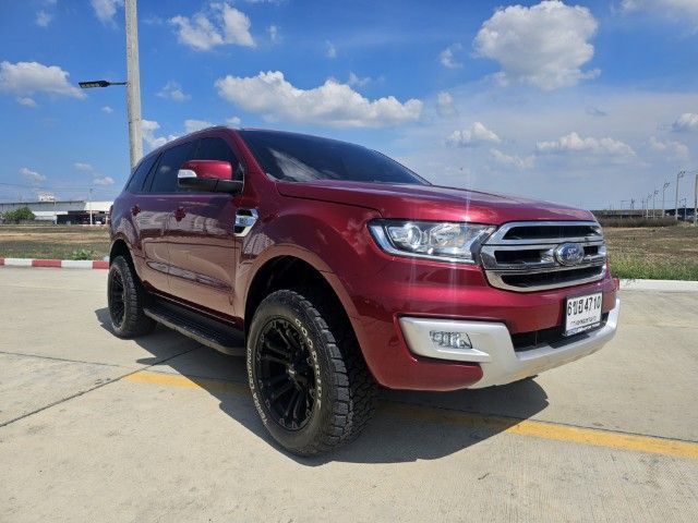 Ford Everest 2017 3.2 Titanium 4WD Utility-car ดีเซล เกียร์อัตโนมัติ แดง รูปที่ 2