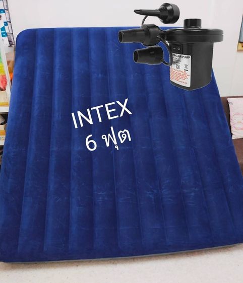 Intexของแท้100 6ฟุต เนื้อผ้าหนา ที่นอนเป่าลม 183 x 203 x 25 ซม.เก็บปลายทาง รูปที่ 9