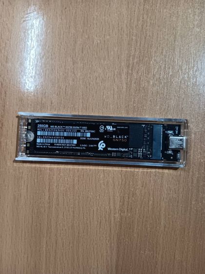 ที่เก็บข้อมูลและเมมโมรี่การ์ด ขาย SSD WD Black SN750 SE 250GB พร้อมกล่องโปร่งใส NVMe M.2 2280 