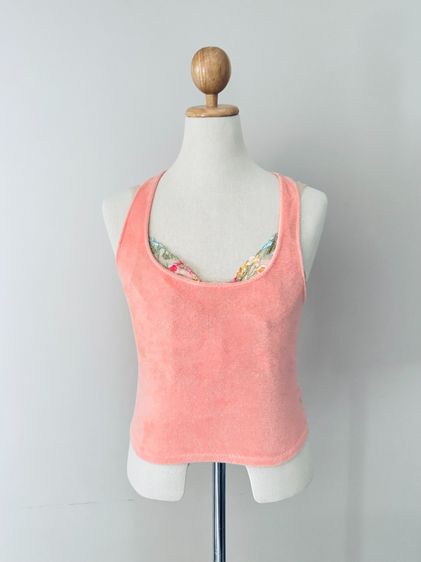 Used Victoria Secret Towel Vest in Flamingo Size S to support Beachwer รูปที่ 2