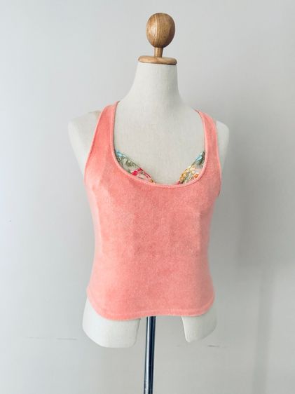 Used Victoria Secret Towel Vest in Flamingo Size S to support Beachwer รูปที่ 3