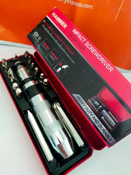 คายน็อตขันน็อตแน่น ใช้ไขควงกระแทกพร้อมดอกไขควง16ชิ้น เกรดเหล็กCRVแท้ รูปที่ 9