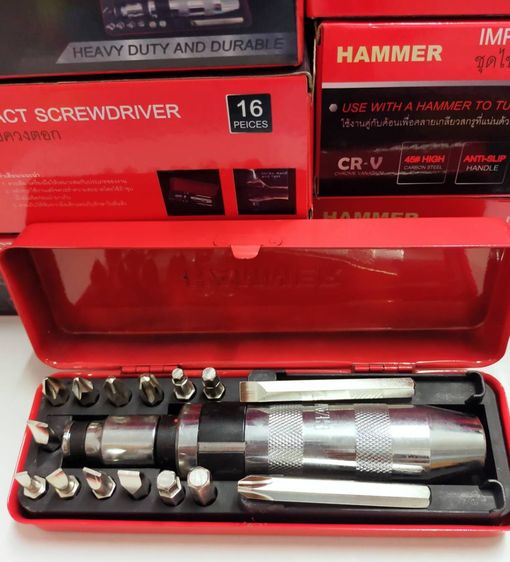 คายน็อตขันน็อตแน่น ใช้ไขควงกระแทกพร้อมดอกไขควง16ชิ้น เกรดเหล็กCRVแท้ รูปที่ 7