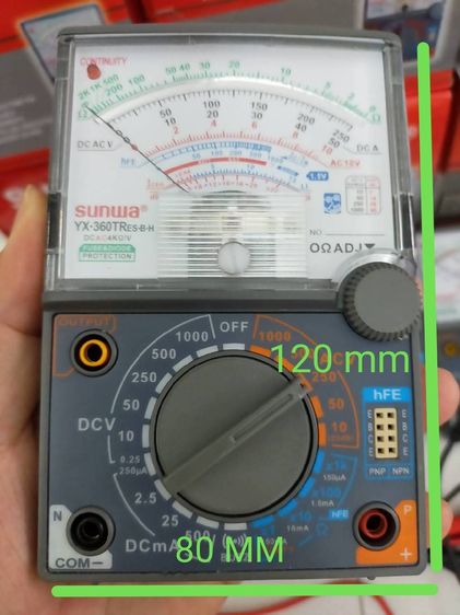 ยอดมิเตอร์วัดไฟ SUNWA🟠 มัลติมิเตอร์แบบเข็มแท้ รุ่นขนาดพกพาสะดวกใช้งาน รูปที่ 5