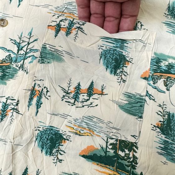 เสื้อฮาวายลายดอก​ Croft Barrow ผ้า Rayon Oeko Tex Size XXL รูปที่ 4