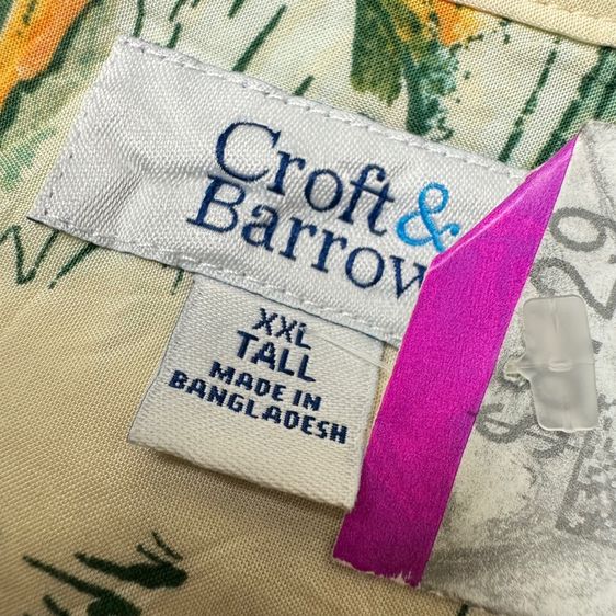 เสื้อฮาวายลายดอก​ Croft Barrow ผ้า Rayon Oeko Tex Size XXL รูปที่ 3