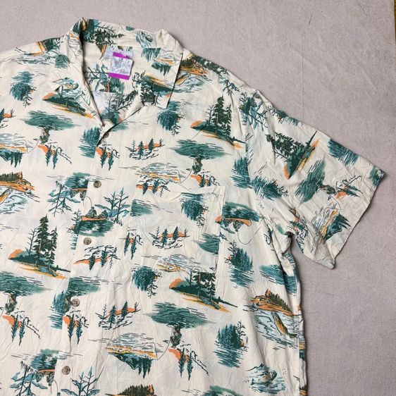 เสื้อฮาวายลายดอก​ Croft Barrow ผ้า Rayon Oeko Tex Size XXL รูปที่ 2