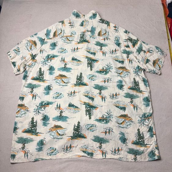 เสื้อฮาวายลายดอก​ Croft Barrow ผ้า Rayon Oeko Tex Size XXL รูปที่ 6