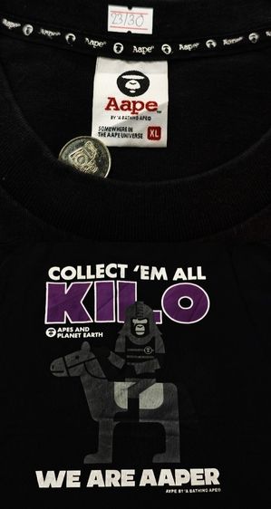 AAPE by A Bathing Ape – AAPER Kilo Basic One Point T-Shirt AAPER Graphic Kilo รูปที่ 2