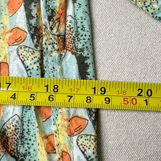 เสื้อฮาวายลายดอก​ Eddie Bauer ผ้าต่อลาย Size S รูปที่ 9