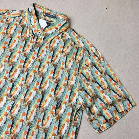 เสื้อฮาวายลายดอก​ Eddie Bauer ผ้าต่อลาย Size S รูปที่ 2