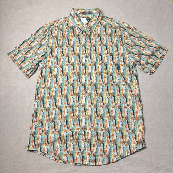 เสื้อฮาวายลายดอก​ Eddie Bauer ผ้าต่อลาย Size S